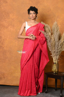  Mastaani ~ Mul Cotton Khadi Design Handloom Woven Saree - Pink
