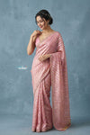 Festive Edit! Handloom Pure Tissue Silk Saree in Soft Pink with Gota Patti Work (Silk Mark Certified)