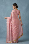 Festive Edit! Handloom Pure Tissue Silk Saree in Soft Pink with Gota Patti Work (Silk Mark Certified)
