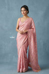 Festive Edit! Handloom Pure Tissue Silk Saree in Soft Pink with Gota Patti Work (Silk Mark Certified)