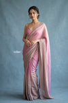 Festive Edit! Handloom Pure Silk Saree in Ombre Pink and Beige (Silk Mark Certified)