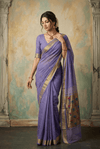 Virasat 2.0 ~ Handloom Pure Cotton Paithani With Designer Asawali Pallu ~ Lavender