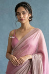 Festive Edit! Handloom Pure Silk Saree in Ombre Pink and Beige (Silk Mark Certified)