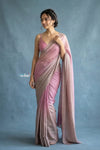 Festive Edit! Handloom Pure Silk Saree in Ombre Pink and Beige (Silk Mark Certified)