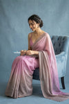 Festive Edit! Handloom Pure Silk Saree in Ombre Pink and Beige (Silk Mark Certified)