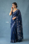 Festive Edit! Handloom Pure Silk Saree in Royal Blue