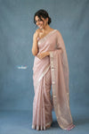 Festive Edit! Handloom Pure Tissue Silk Saree in Blush Pink (Silk Mark Certified)