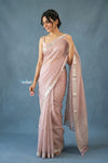 Festive Edit! Handloom Pure Tissue Silk Saree in Blush Pink (Silk Mark Certified)