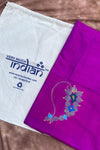 Designed by VMI - Blouse Fabric - Handloom Pure Silk -Gleaming Violet with Nath Motifs