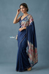Festive Edit! Handloom Pure Tussar Silk Saree in Indigo Blue (Silk Mark Certified)