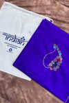 Designed by VMI - Blouse Fabric - Handloom Pure Silk -Vibrant Violet with Nath Motifs