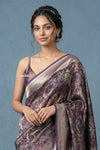 Festive Edit! Handloom Pure Silk Brocade Banarasi Saree in Dark Purple (Silk Mark Certified)