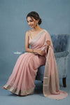 Festive Edit! Handloom Pure Silk Saree in Blush Pink (Silk Mark Certified)
