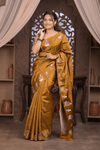 Kashi ~ Handloom Banarasi Pure Katan Silk Saree in Mustard Gold (Silk Mark Certified)