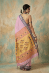 Virasat 2.0 ~ Handloom Pure Cotton Paithani With Double Pallu ~ Blush Pink