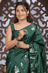 Kashi ~ Handloom Banarasi Pure Katan Silk Saree in Emerald Green (Silk Mark Certified)