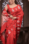 Kashi ~ Handloom Banarasi Pure Katan Silk Saree in Crimson Red (Silk Mark Certified)
