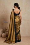 Tarang 2.0 ~ Designer Cotton Tissue Saree in Gold and Black