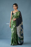 Festive Edit! Handloom Pure Silk Saree with Rose Pallu in Green (Silk Mark Certified)