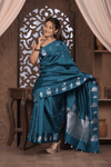 Kashi ~ Handloom Banarasi Pure Katan Silk Saree in Teal Blue (Silk Mark Certified)