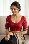 Khun Blouse in Crimson Red