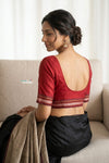 Khun Blouse in Crimson Red