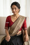 Khun Blouse in Crimson Red