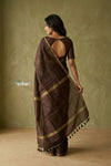 Prakruti ~ Designer Pure Banana Silk Saree in Brown