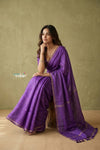 Prakruti ~ Designer Pure Banana Silk Saree in Purple
