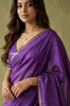 Prakruti ~ Designer Pure Banana Silk Saree in Purple