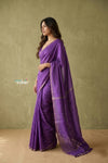 Prakruti ~ Designer Pure Banana Silk Saree in Purple