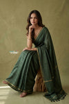 Prakruti ~ Designer Pure Banana Silk Saree in Dark Green