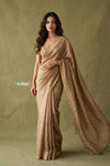 Prakruti ~ Designer Pure Banana Silk Saree in Pantone Beige