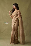 Prakruti ~ Designer Pure Banana Silk Saree in Pantone Beige