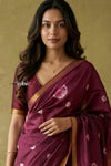 Prakruti ~ Designer Pure Banana Silk Saree in Rose Pink
