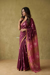 Prakruti ~ Designer Pure Banana Silk Saree in Rose Pink