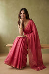 Prakruti ~ Designer Pure Banana Silk Saree in Salient Pink