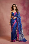 Chandani Chanderi ~ Handwoven Pure Silk Chanderi Saree In Royal Blue - Govt. Silk Mark Certified