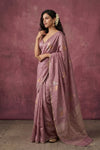 Chandani Chanderi ~ Handwoven Pure Silk Chanderi Saree In Lilac - Govt. Silk Mark Certified