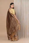 Exclusive Pure Moonga Tussar Silk Saree With Beautiful Border ~ Copper