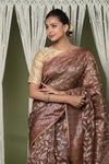 Exclusive High Quality Handloom Banarasi Cotton Saree with Beautiful Abstract Print.