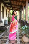 Rang Mahal Exclusive ~ Handloom Pure Silk Bandhani Paithani with Double Pallu in Light Pink (With Silk Mark)
