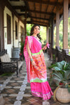 Rang Mahal Exclusive ~ Handloom Pure Silk Bandhani Paithani with Double Pallu in Light Pink (With Silk Mark)