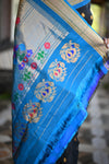 Rang Mahal ~ Handloom Pure Silk Maharani Paithani Saree in Regal Black with Blue (With Silk Mark)
