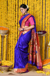 Rajsi~Handloom Exclusive piece - Muniya Silk with Paisley Buttis and Full size Intricate Pallu