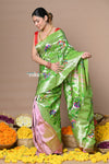 Rajsi~ Premium! Masterpiece Handloom All Over Zari Pure Silk Paithani Saree (4 months weaving)
