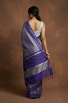 Katan Tissue Silk  Saree with  Regal Shine in Timeless Purple(with Silk Mark)