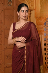 Shubh ~ Designer! High Quality Pure Mul Cotton Handloom Saree - Maroon