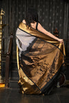 Mahalakshmi ~ Gadwal Pure Silk Handloom Saree with Brocade Work in Grey Gold