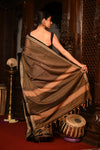 Mahalakshmi ~ Designer Cotton Saree in Coffee Brown with Designer Border